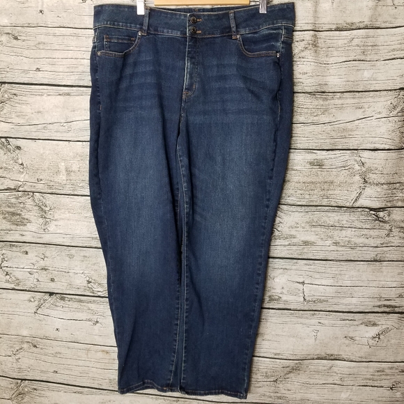 Lane Bryant High Rise Skinny Tighter Tummy Tech Jeans Womens Size 18S.Waist ap - Picture 1 of 9